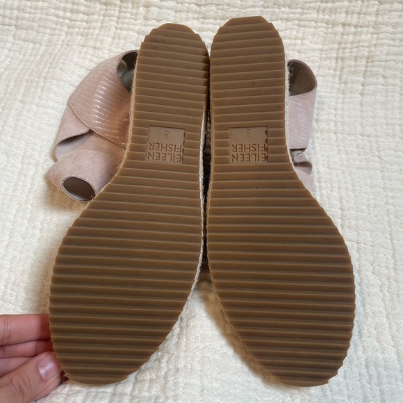 Eileen Fisher Willow Soft Suede Wedge Espadrille in Pink Size 8 - Picture 12 of 16
